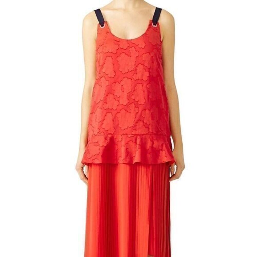 Mother of Pearl Red Floral Burnout Dress size 10R